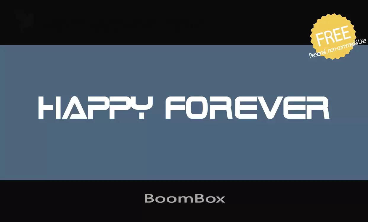 「BoomBox」字体效果图