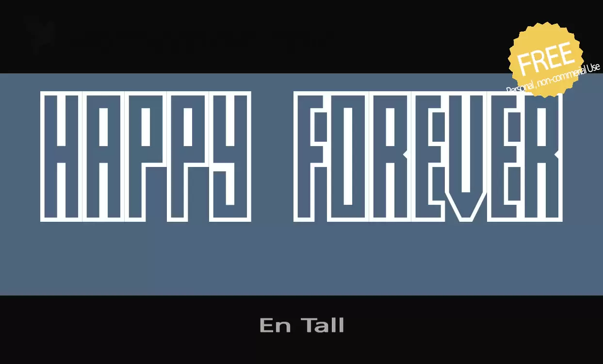 Font Sample of En-Tall