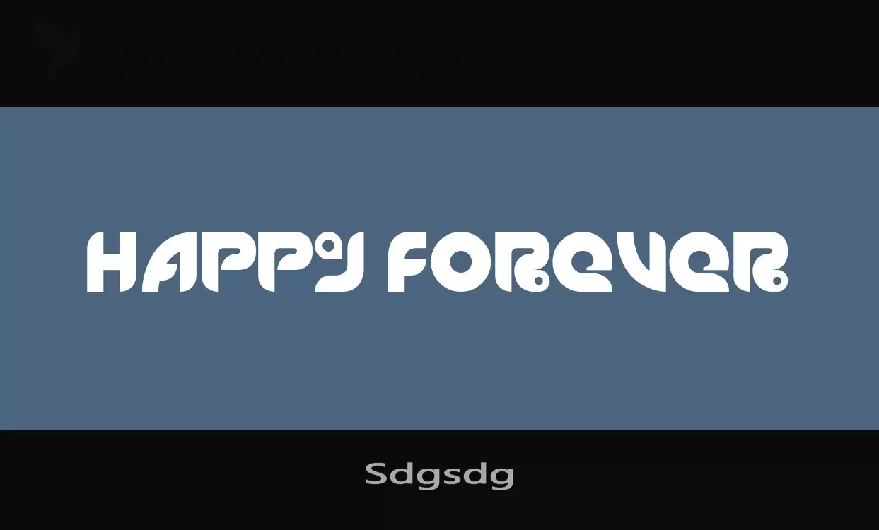 「Sdgsdg」字体效果图