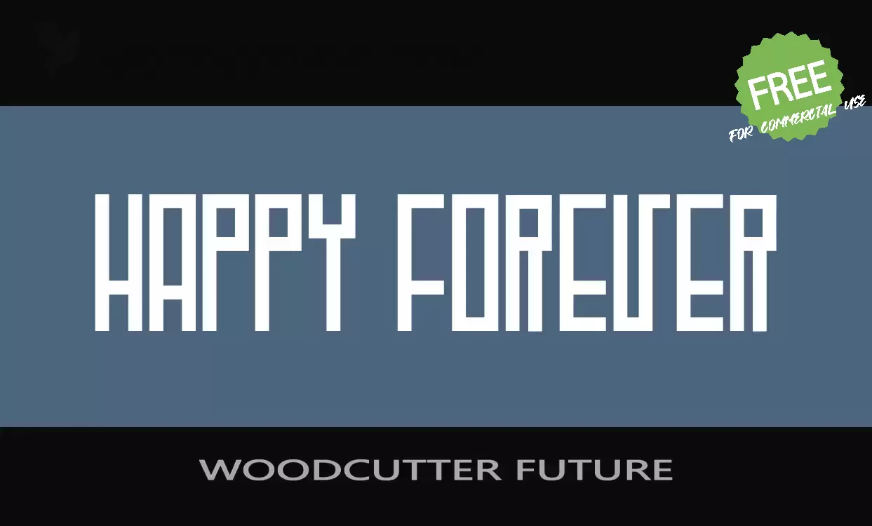 「WOODCUTTER-FUTURE」字体效果图