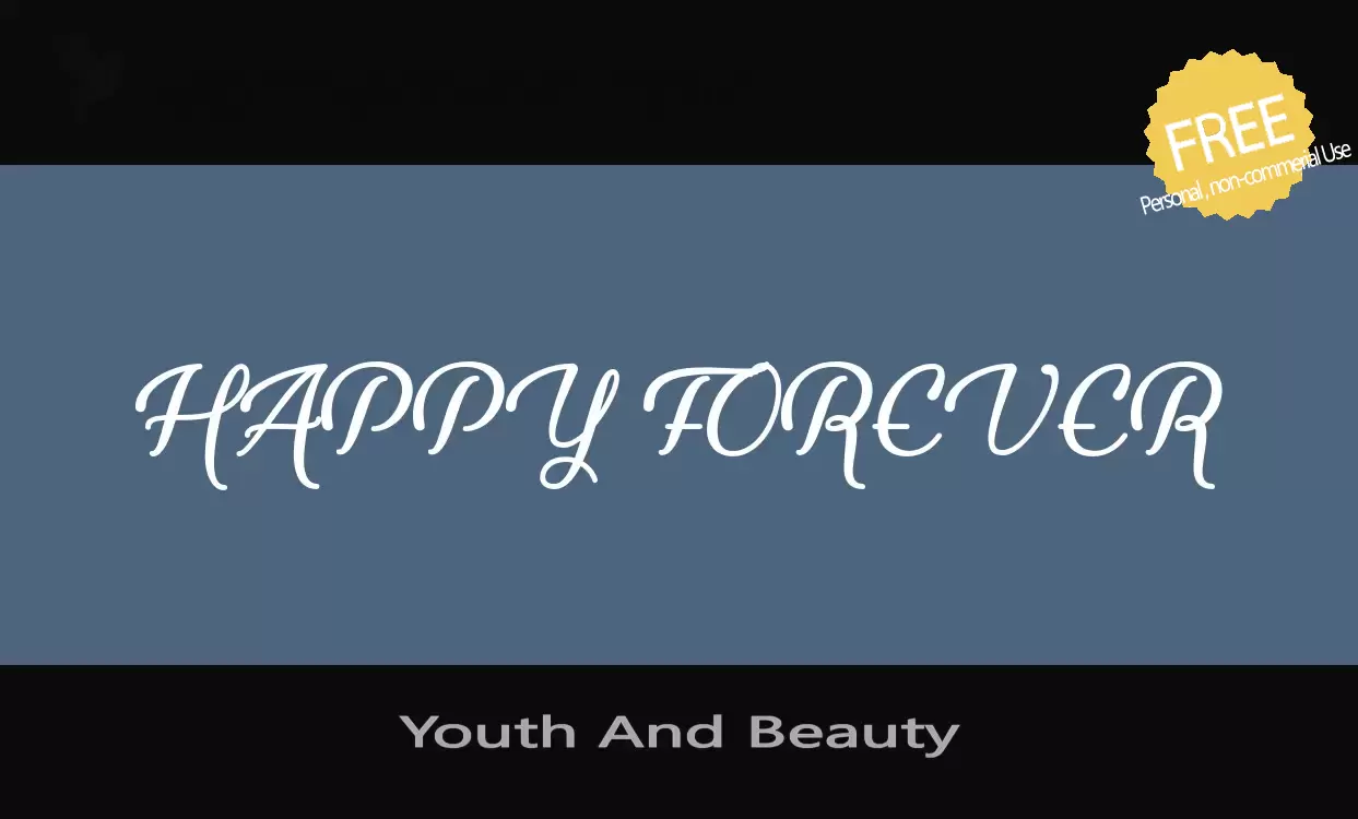 「Youth-And-Beauty」字体效果图