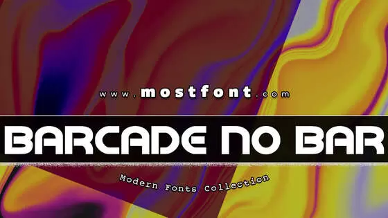 Typographic Design of Barcade-No-Bar-Bold