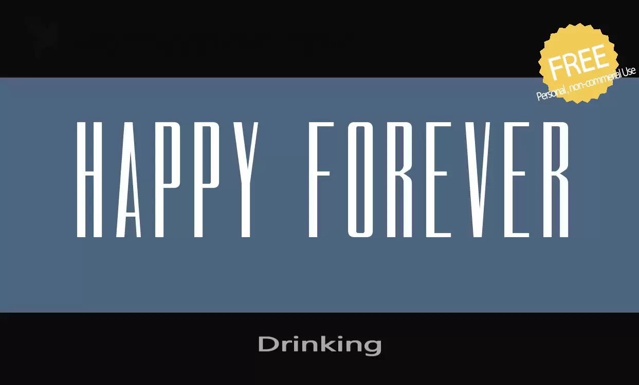 「Drinking」字体效果图