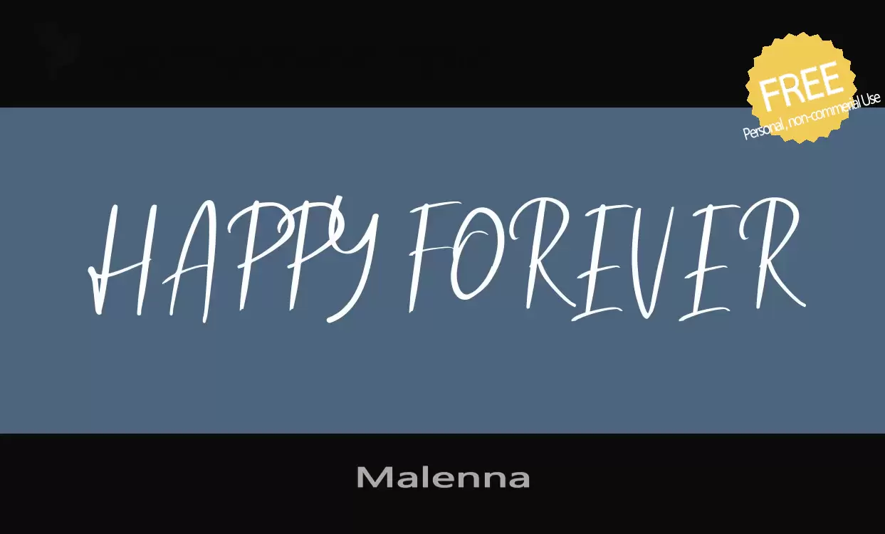 「Malenna」字体效果图