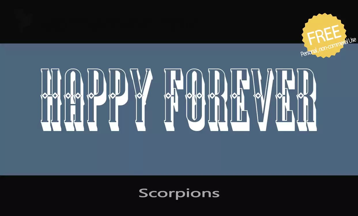 Font Sample of Scorpions