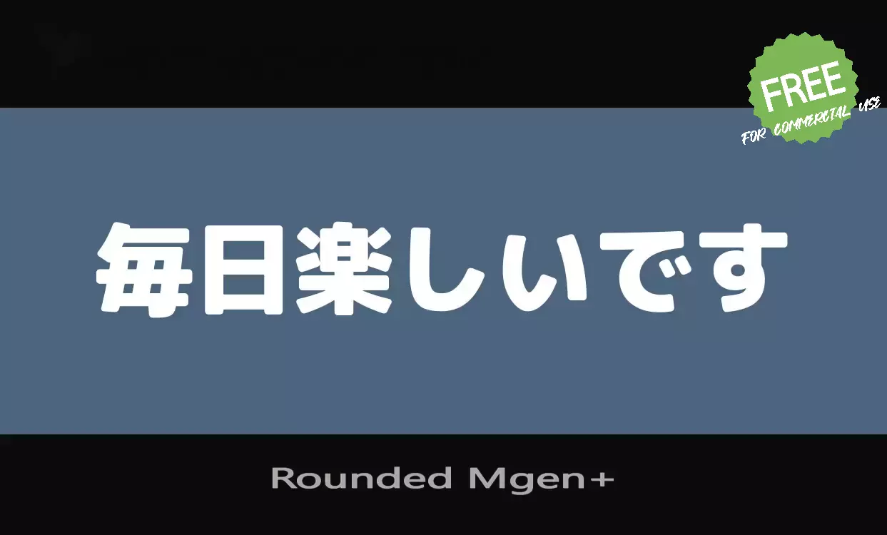 「Rounded Mgen+」字体效果图