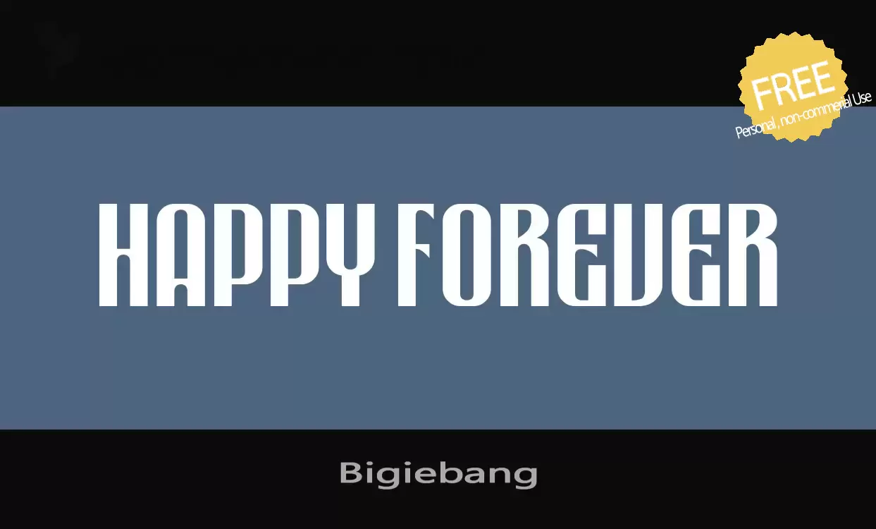 「Bigiebang」字体效果图