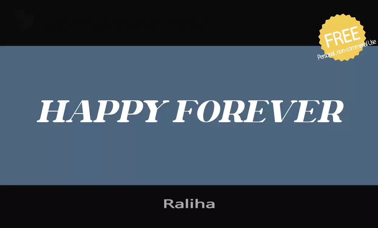Font Sample of Raliha