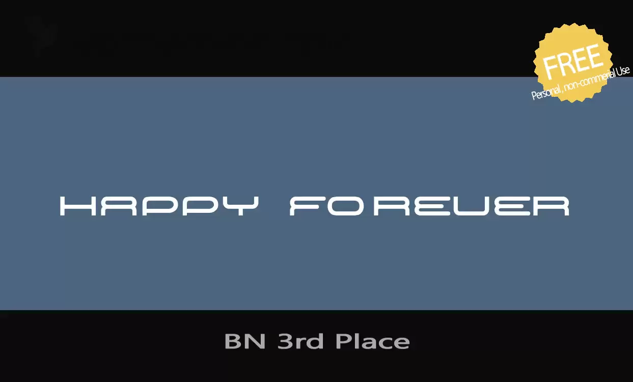「BN-3rd-Place」字体效果图