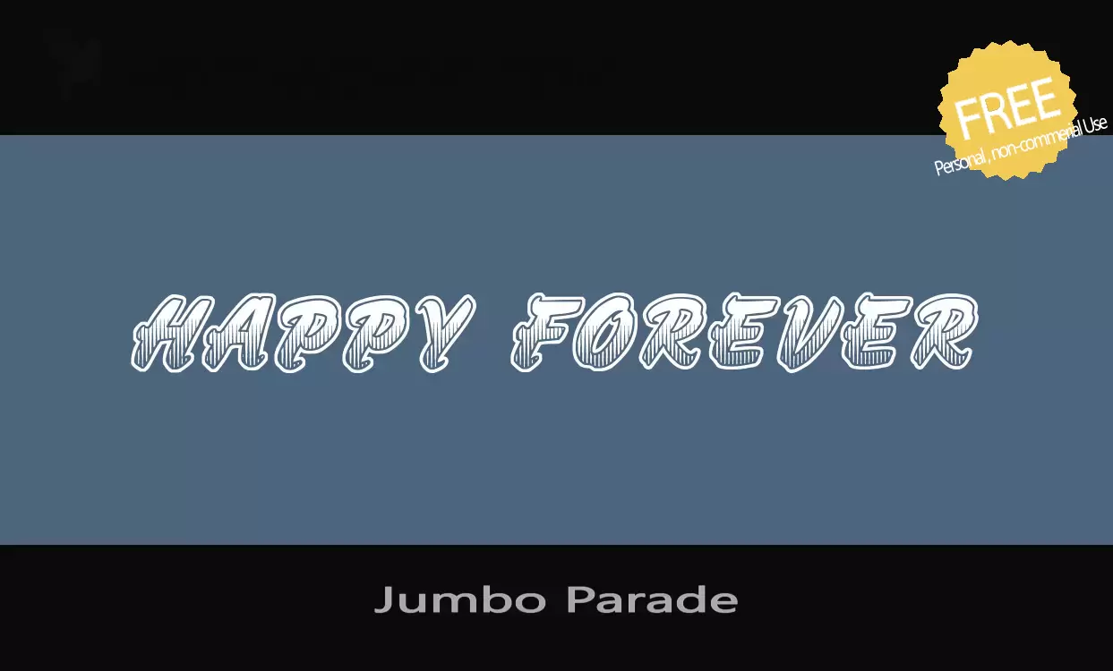 「Jumbo-Parade」字体效果图