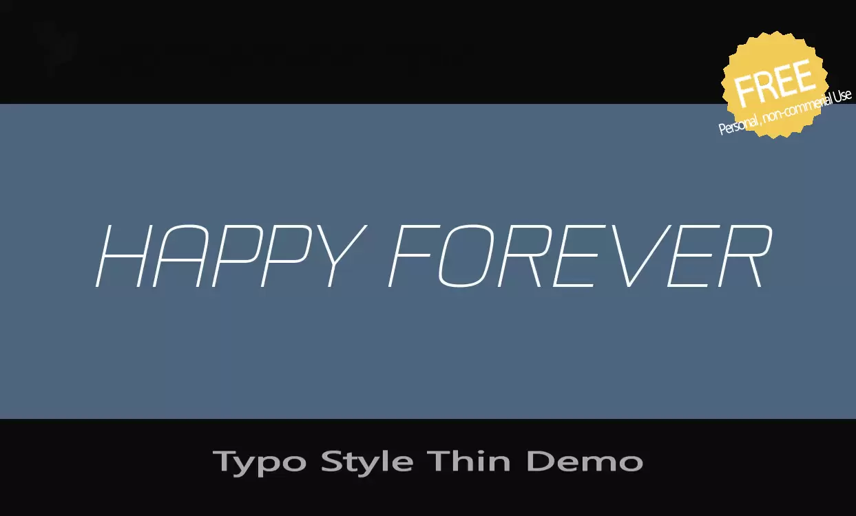 Sample of Typo-Style-Thin-Demo