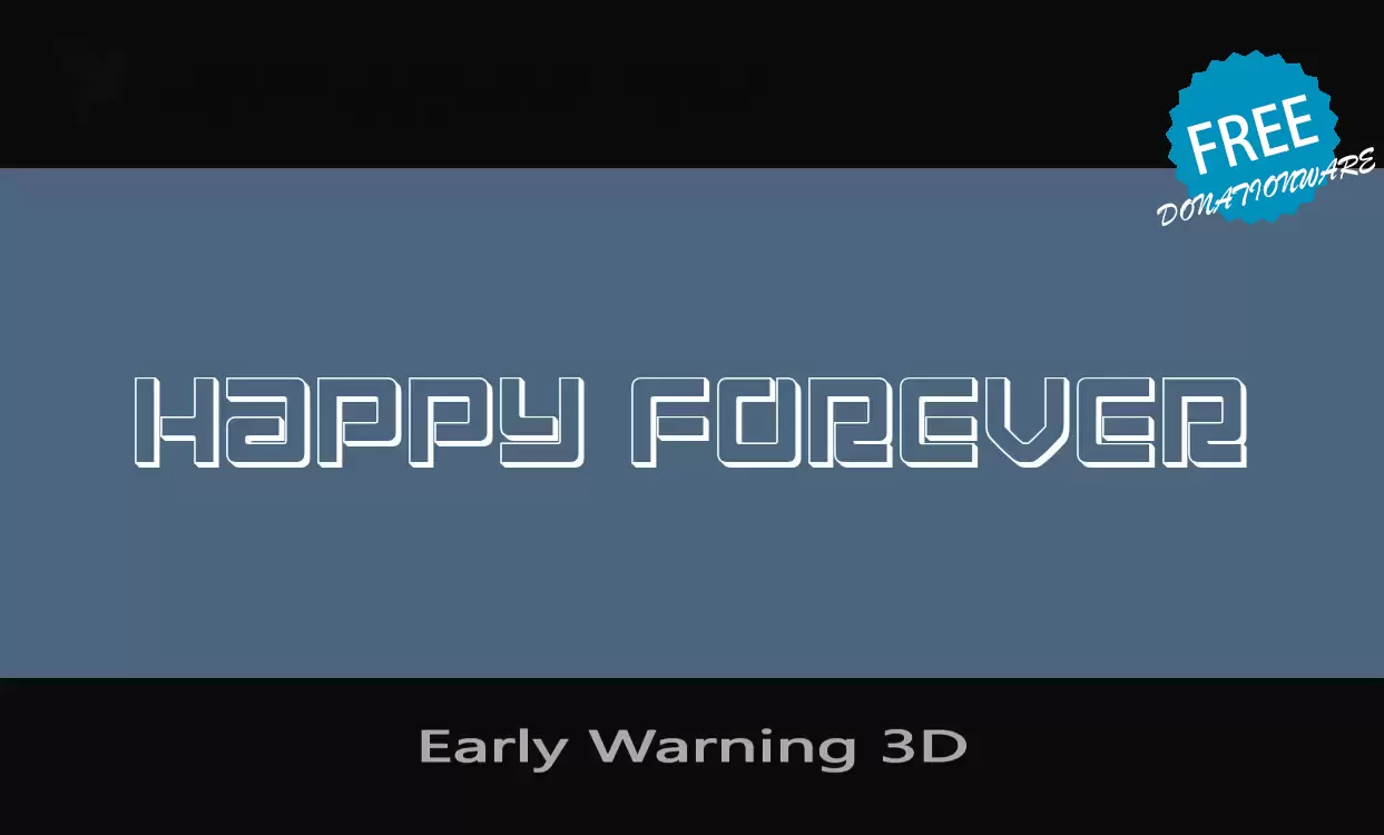 「Early-Warning-3D」字体效果图
