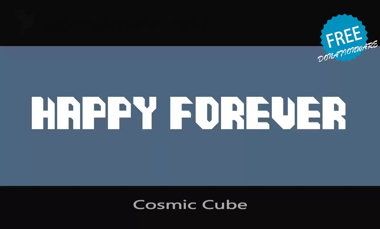 「Cosmic-Cube」字体效果图