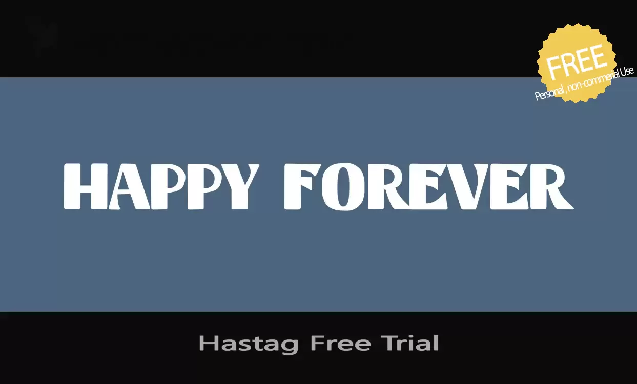 「Hastag-Free-Trial」字体效果图