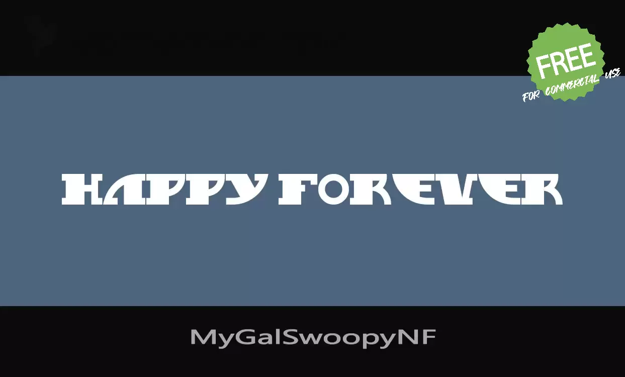 「MyGalSwoopyNF」字体效果图