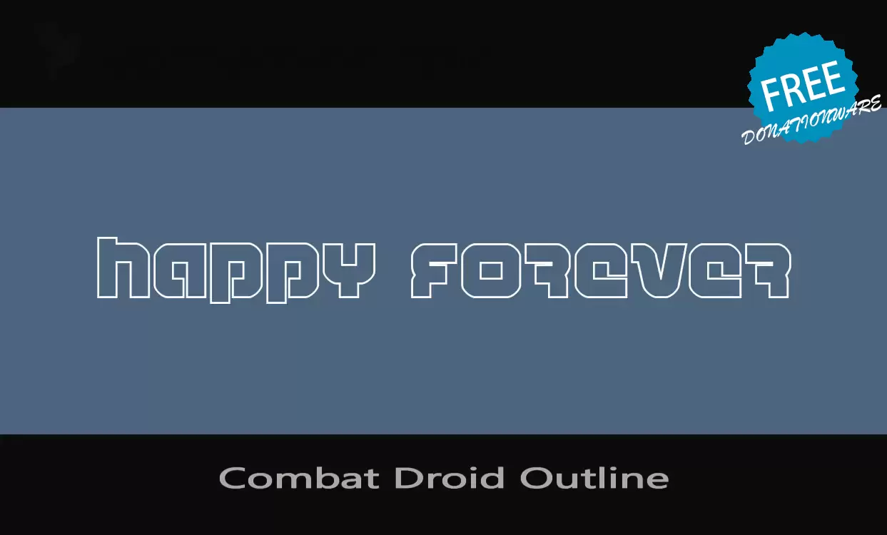 「Combat-Droid-Outline」字体效果图