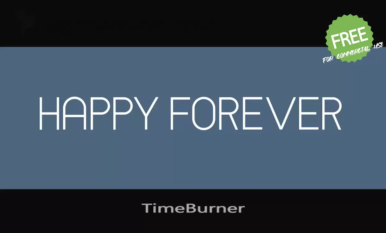 「TimeBurner」字体效果图