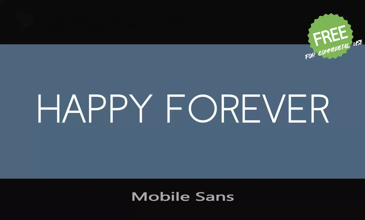 Sample of Mobile-Sans