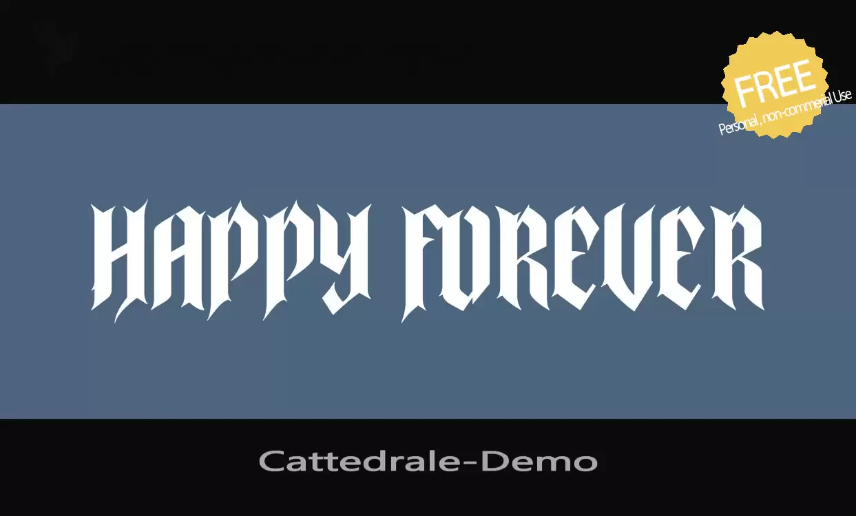 「Cattedrale-Demo」字体效果图
