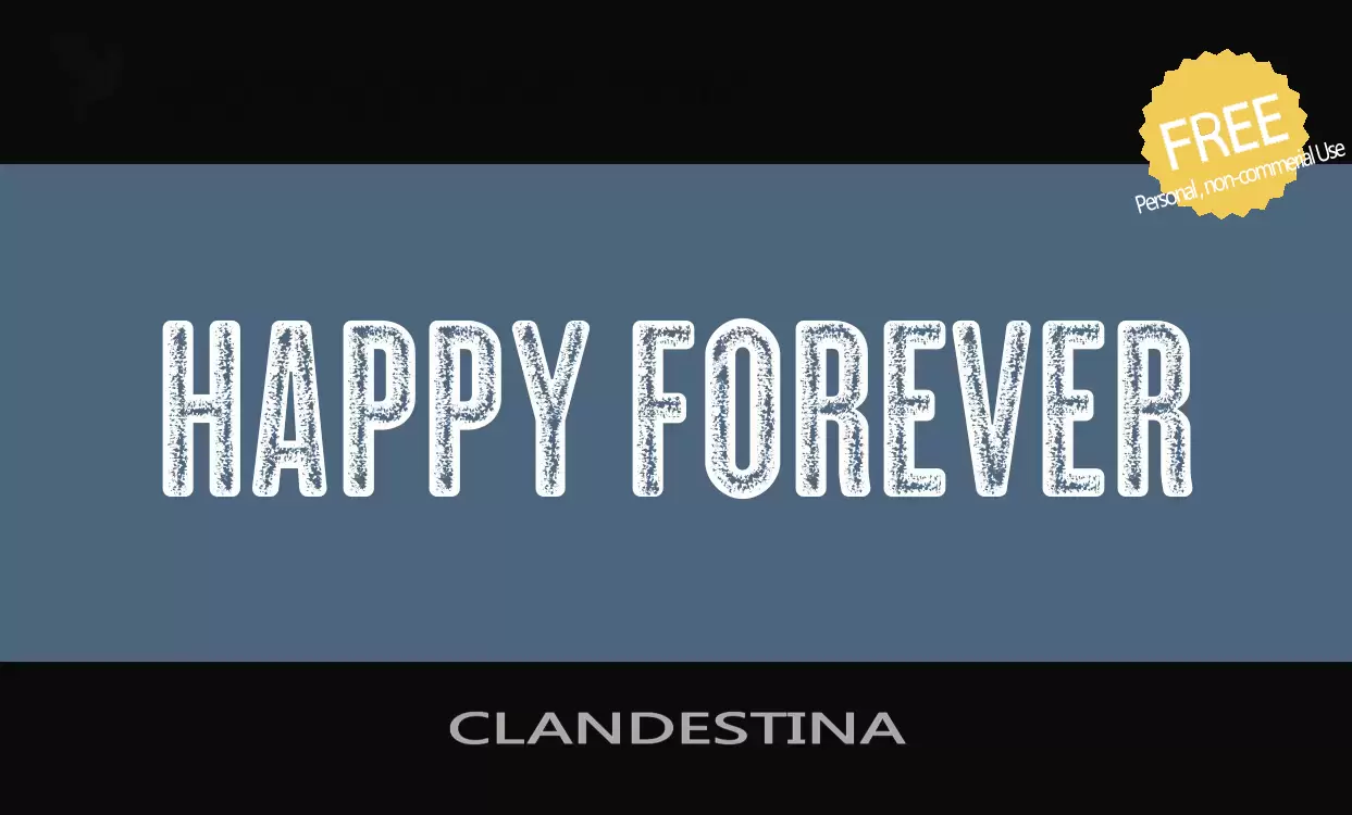 Font Sample of CLANDESTINA