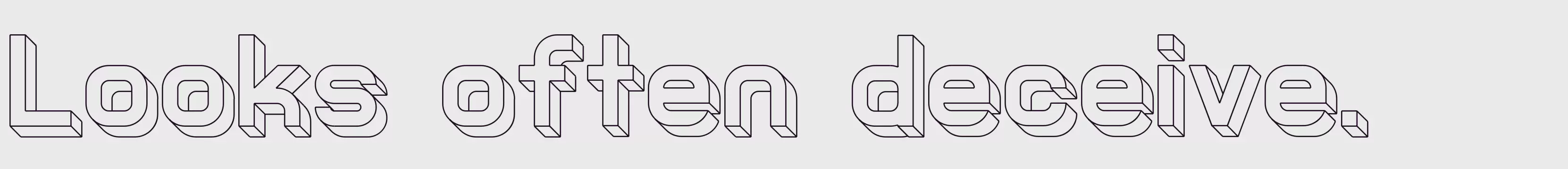 「3D Outlined」字体效果图