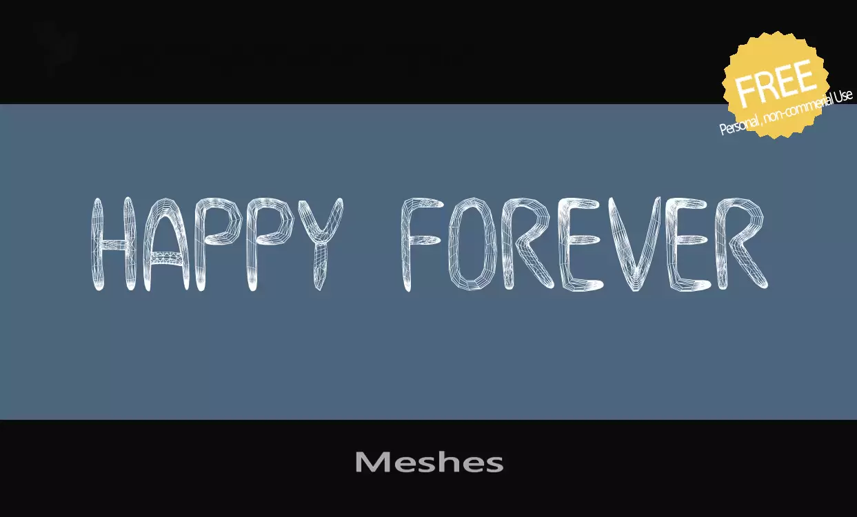「Meshes」字体效果图