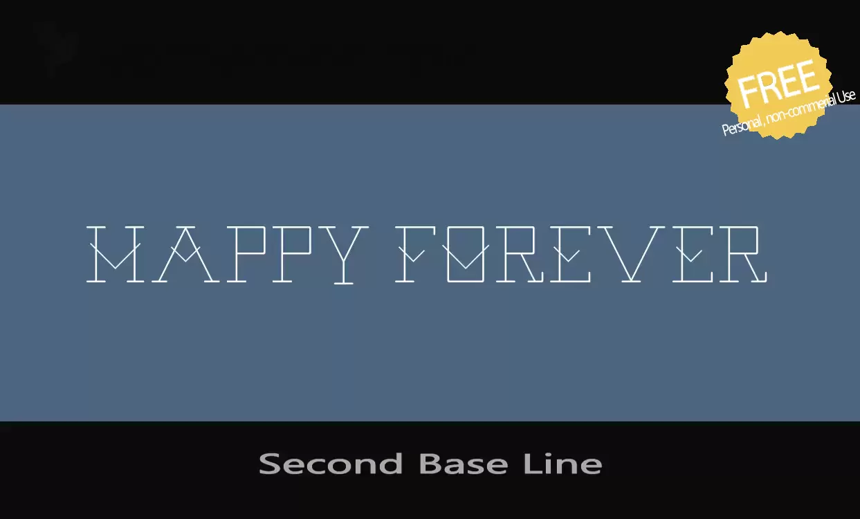 「Second-Base-Line」字体效果图