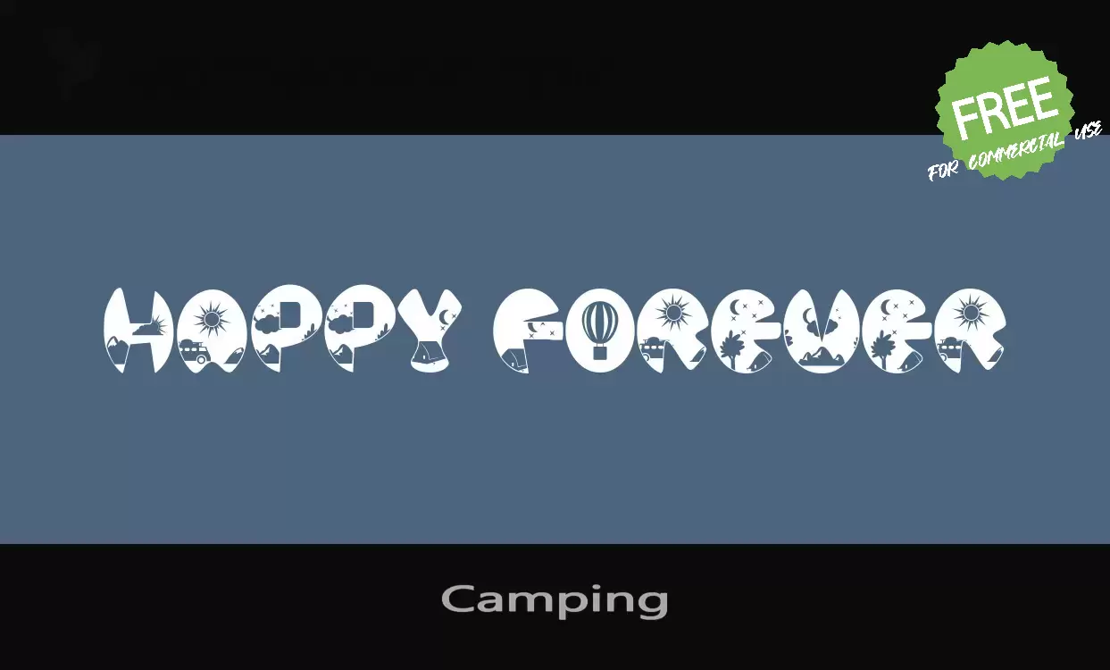 Font Sample of Camping