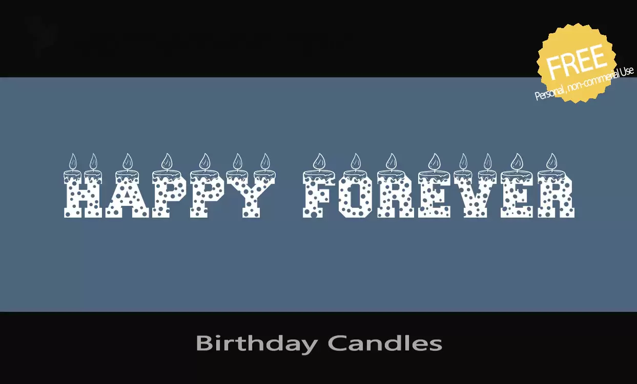 「Birthday-Candles」字体效果图