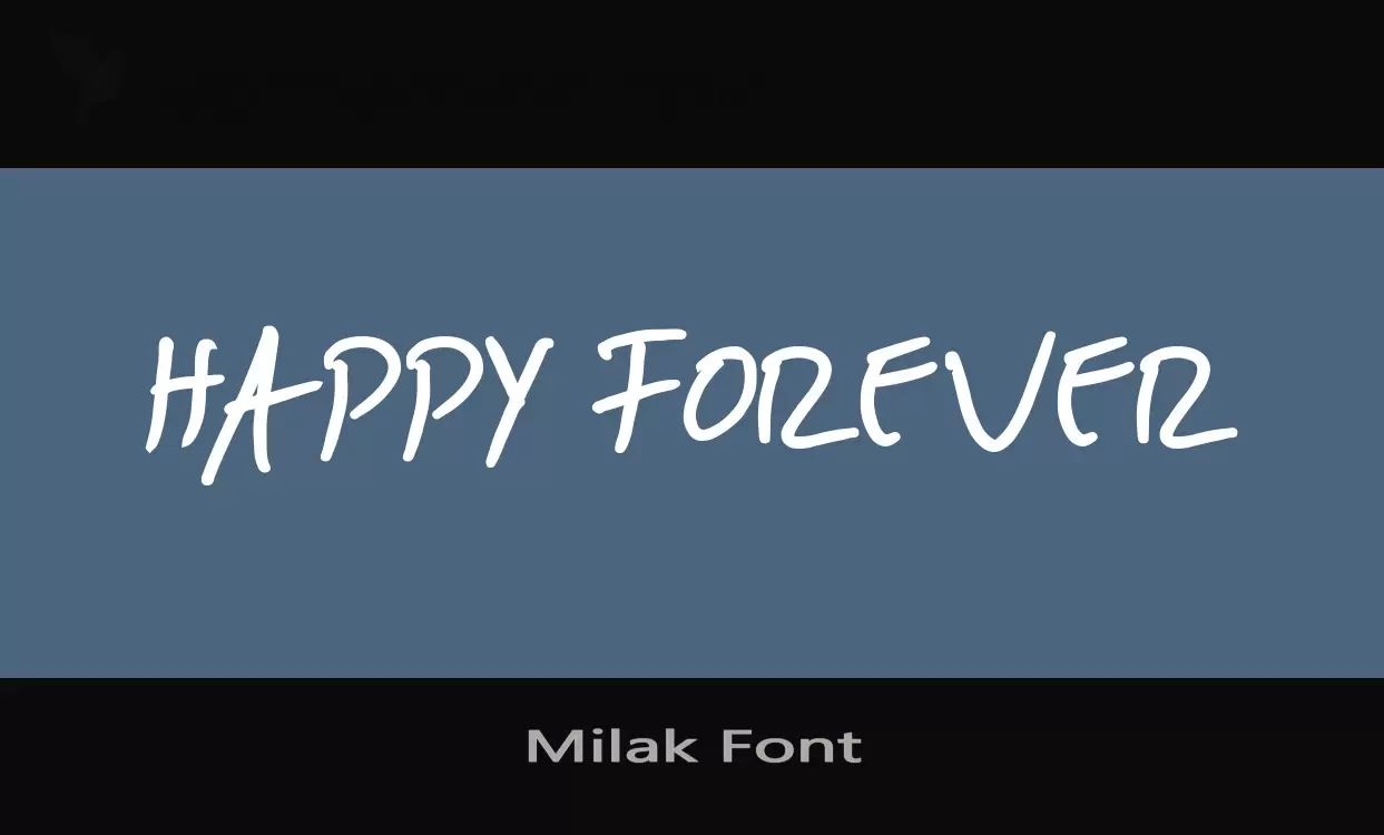 Font Sample of Milak-Font