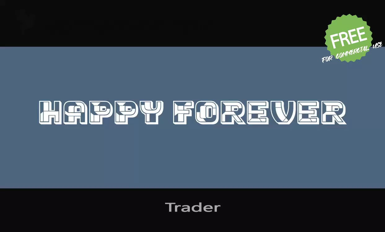 「Trader」字体效果图