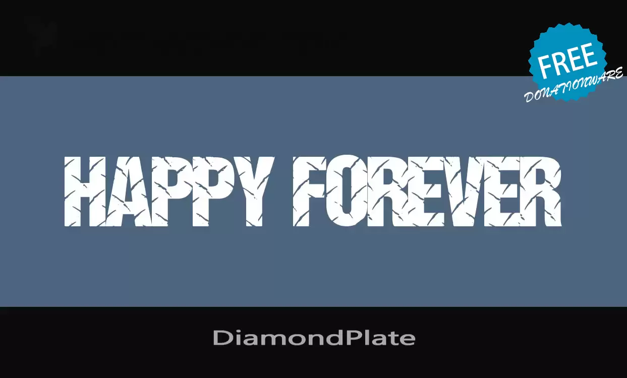 「DiamondPlate」字体效果图