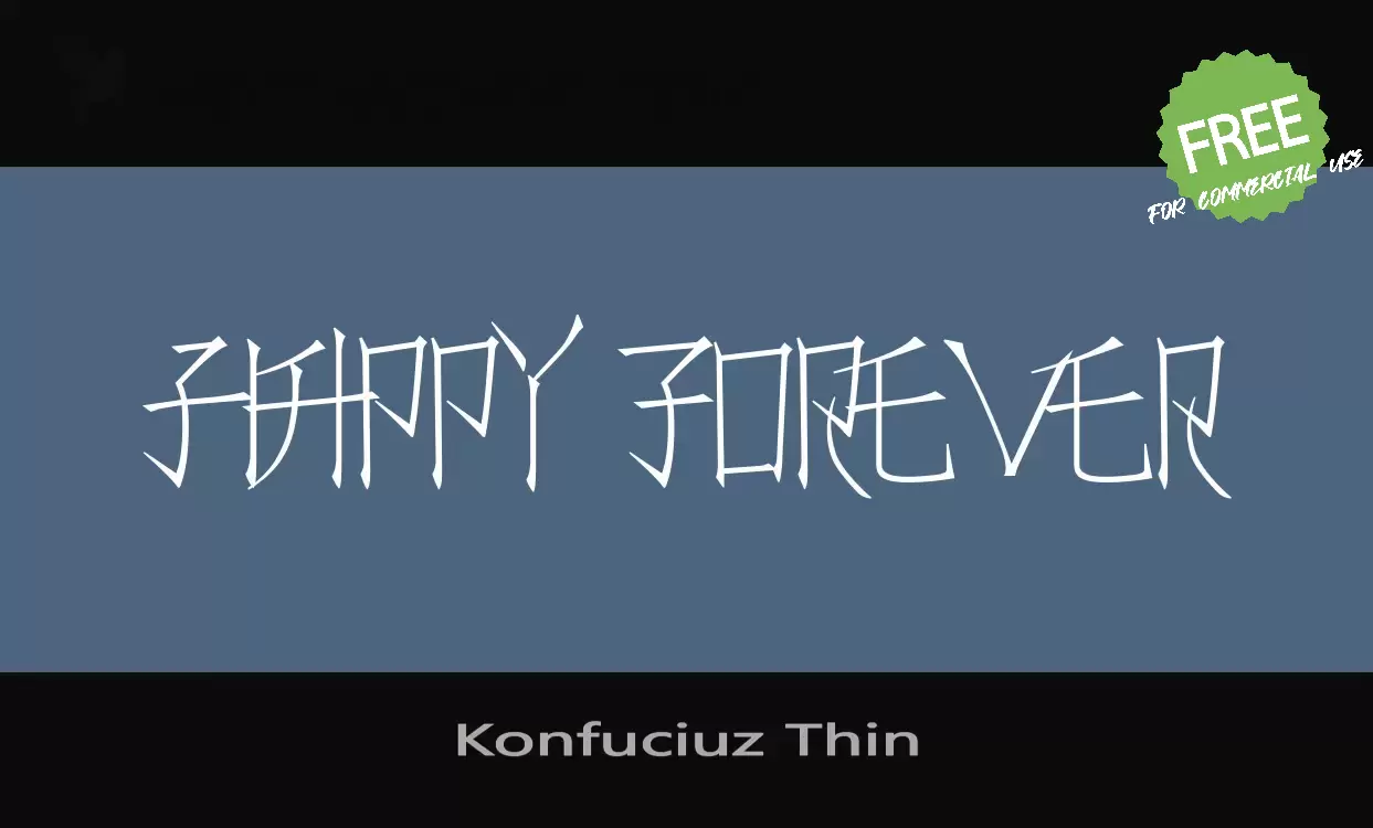 Font Sample of Konfuciuz-Thin