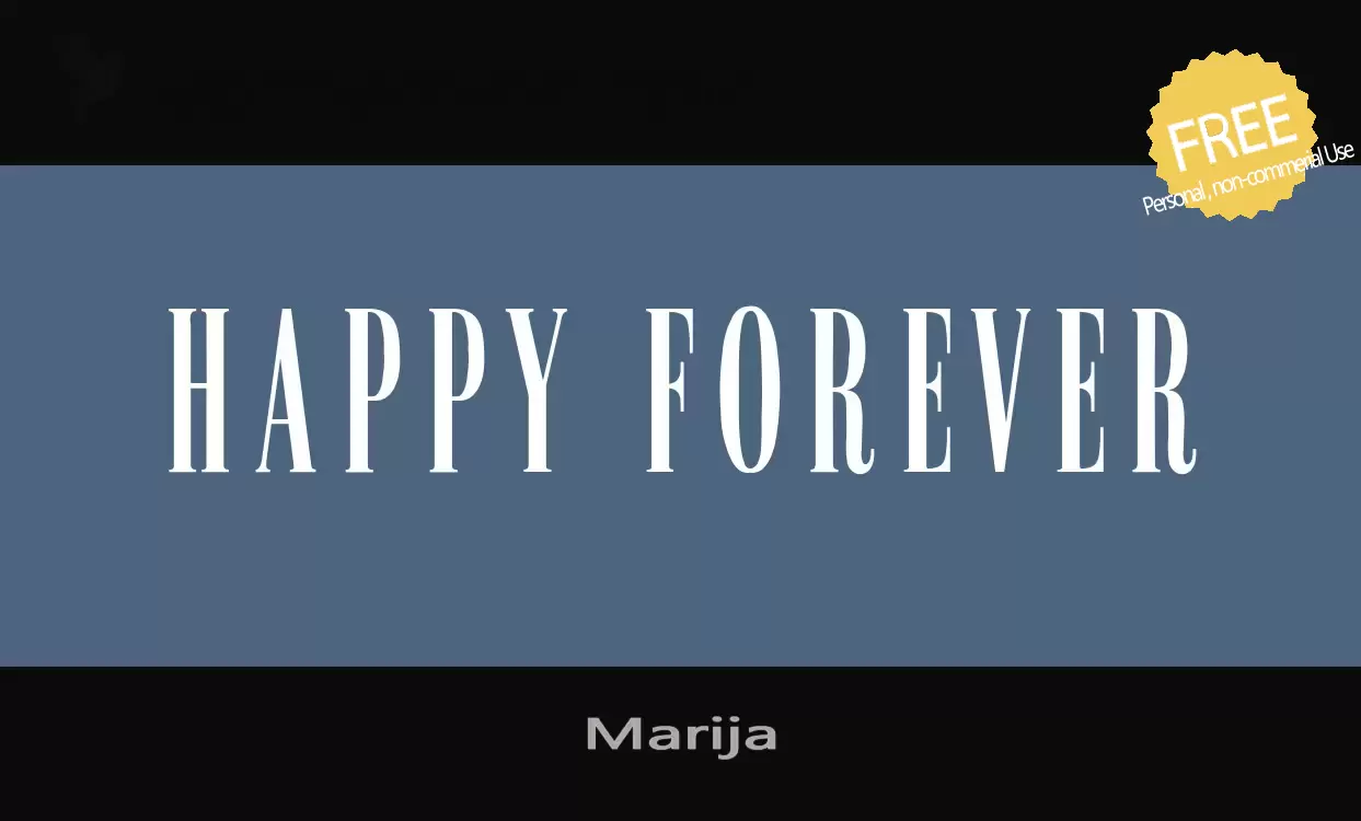 「Marija」字体效果图