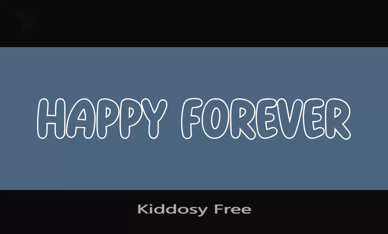 Font Sample of Kiddosy-Free