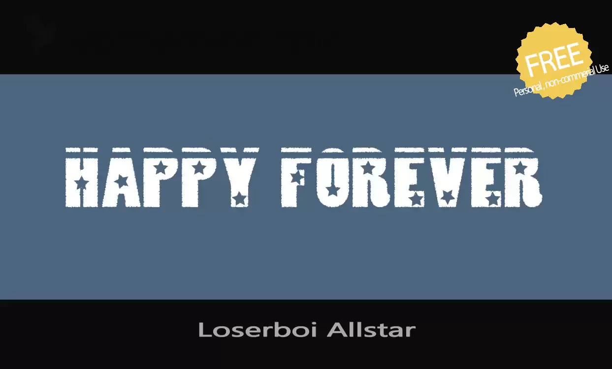「Loserboi-Allstar」字体效果图