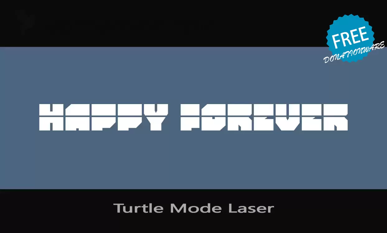 「Turtle-Mode-Laser」字体效果图