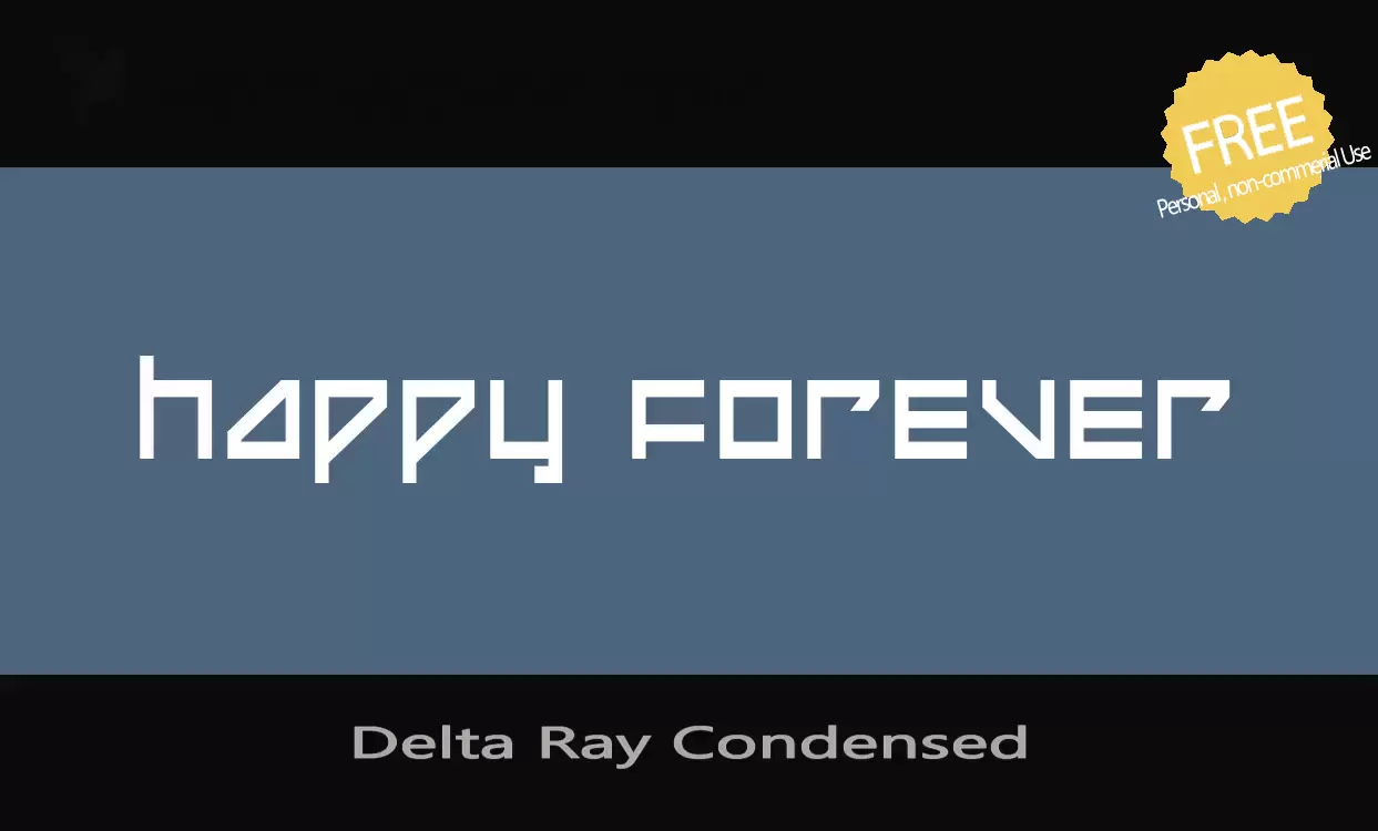 Font Sample of Delta-Ray-Condensed