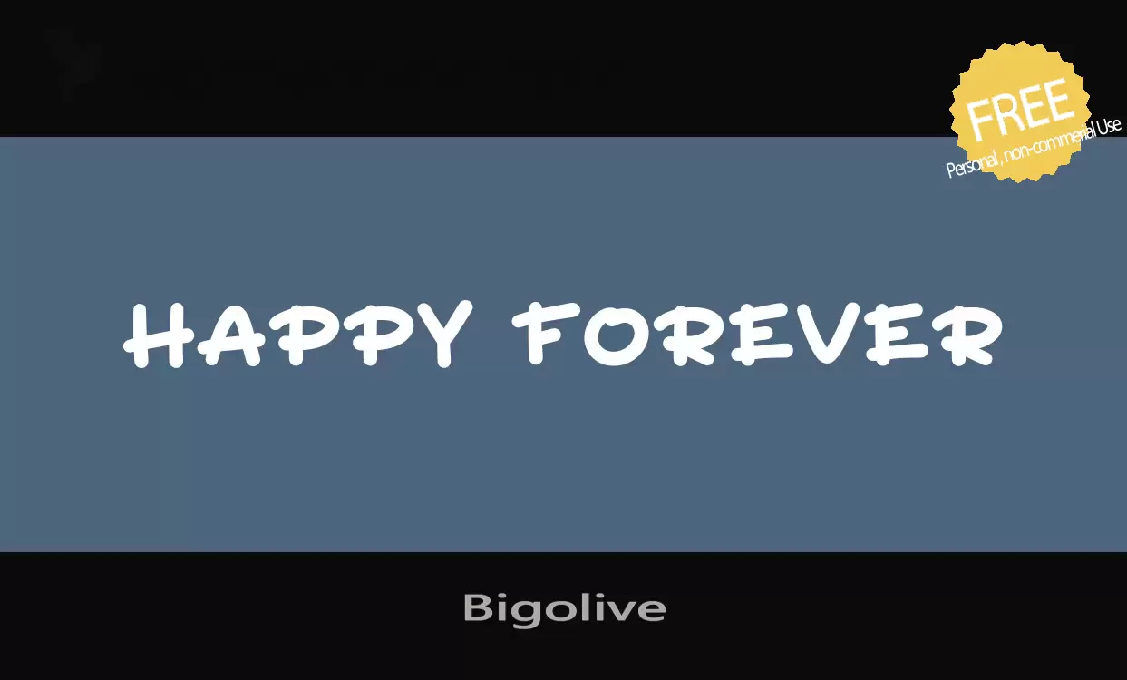 Font Sample of Bigolive