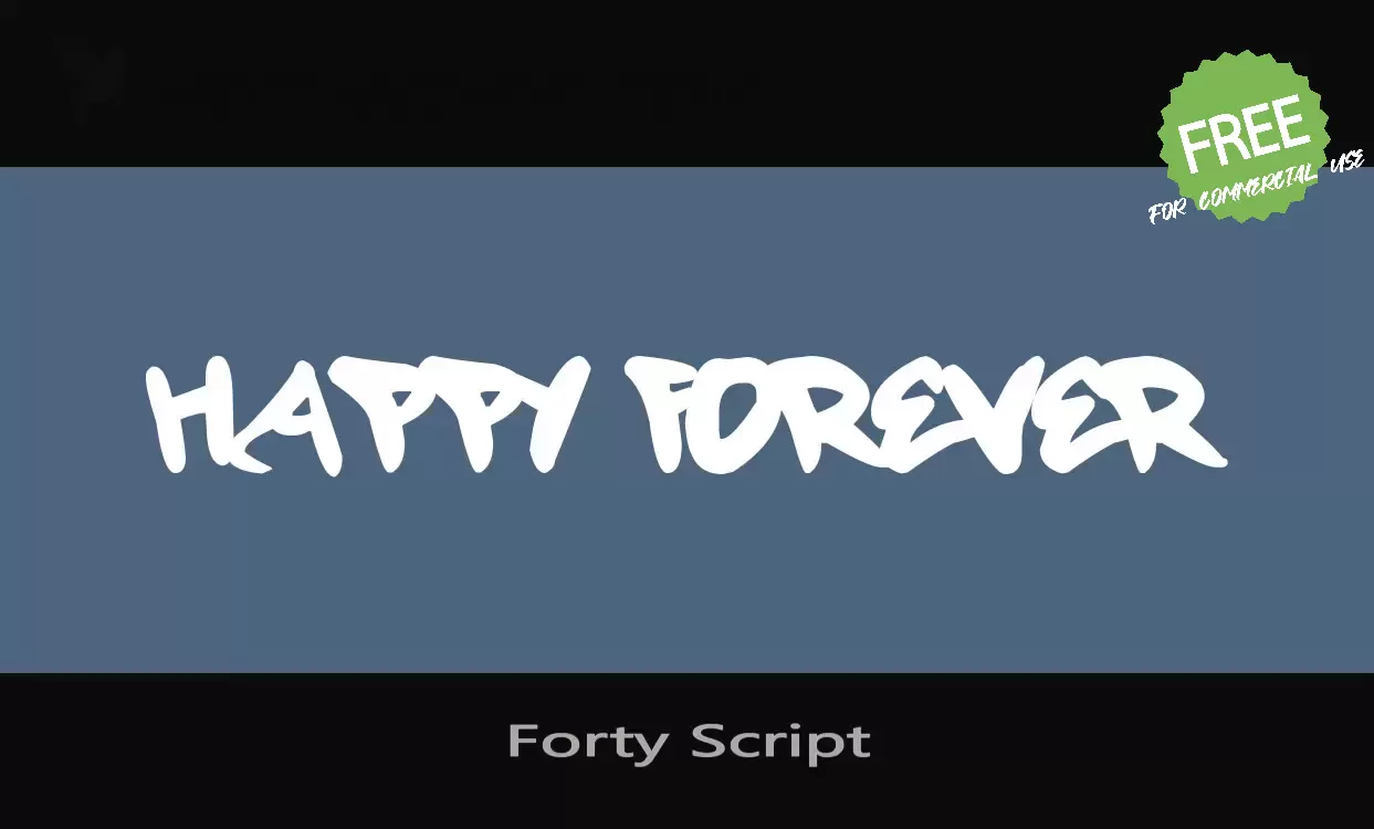 「Forty-Script」字体效果图