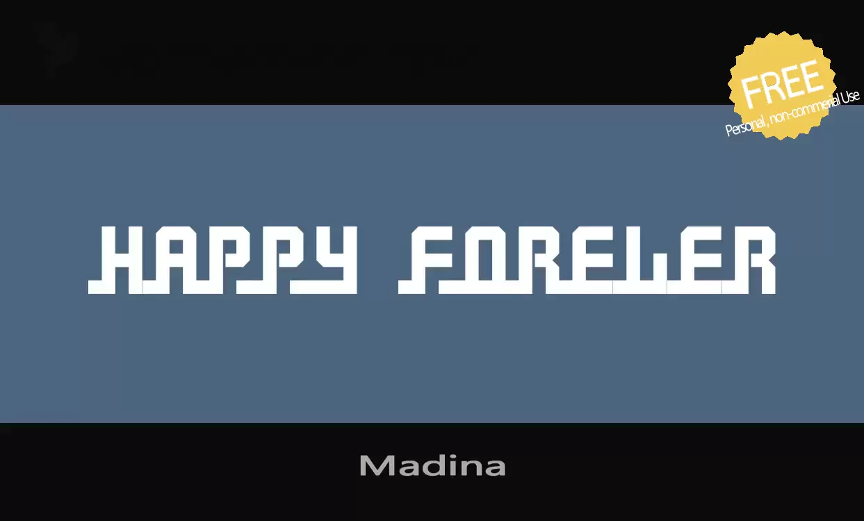 Font Sample of Madina