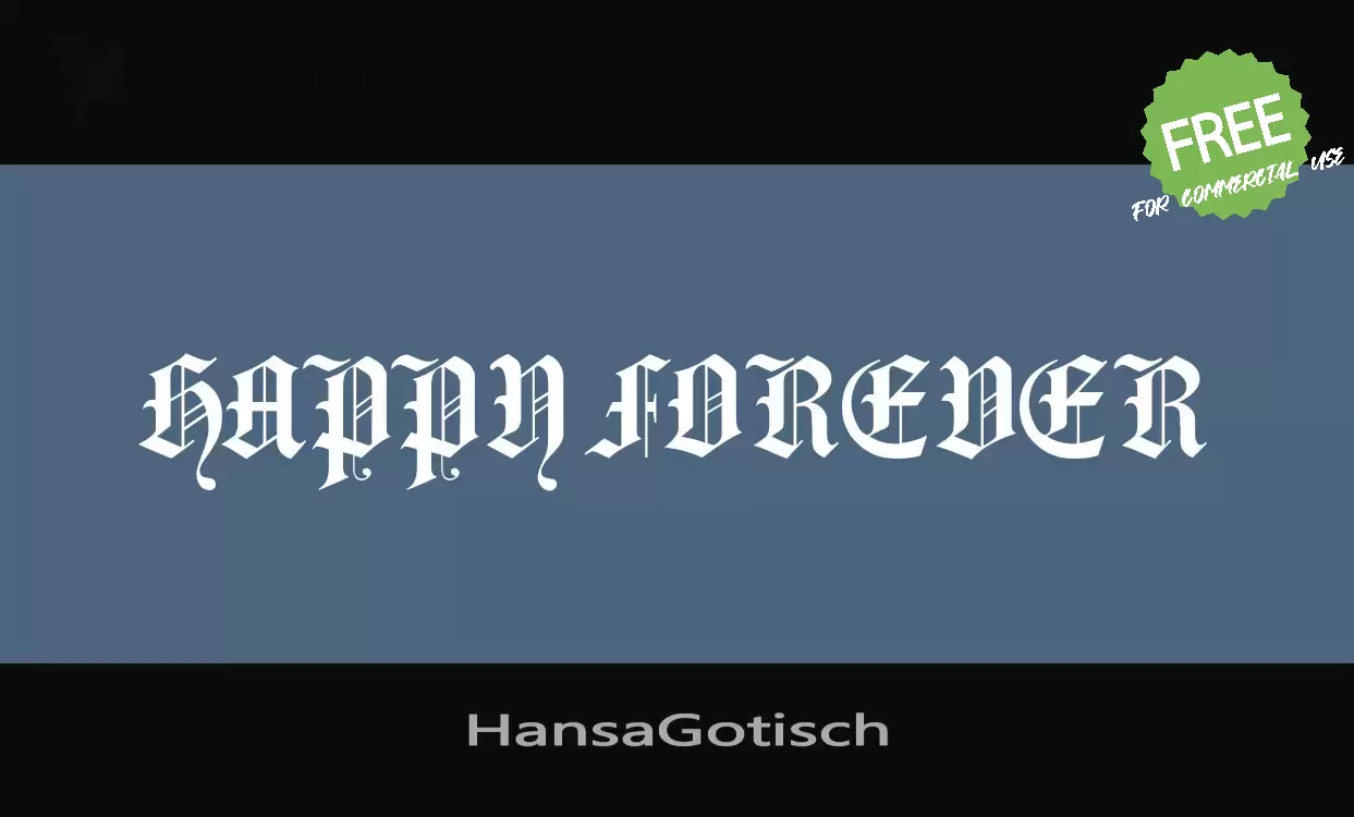 「HansaGotisch」字体效果图