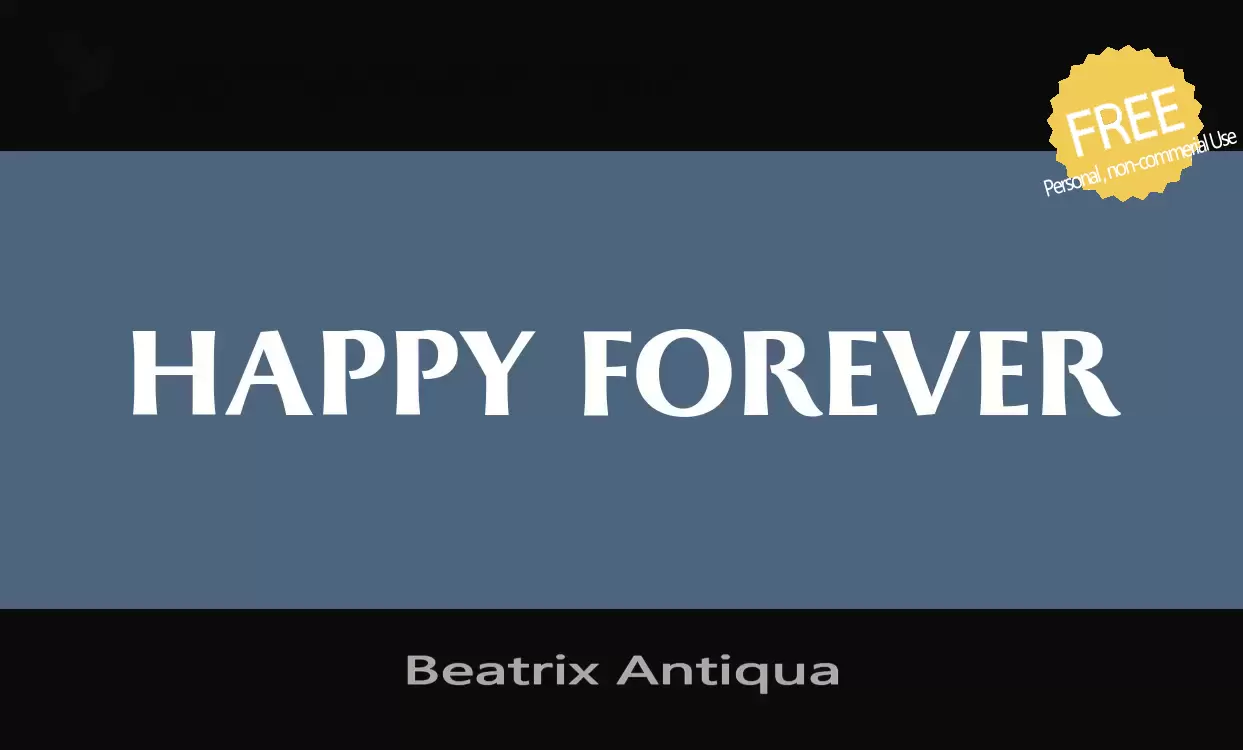 Font Sample of Beatrix-Antiqua