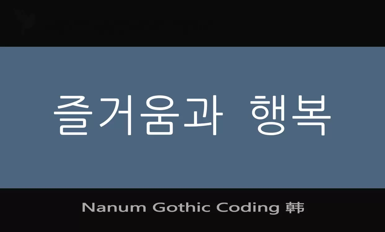 「Nanum-Gothic-Coding-韩」字体效果图