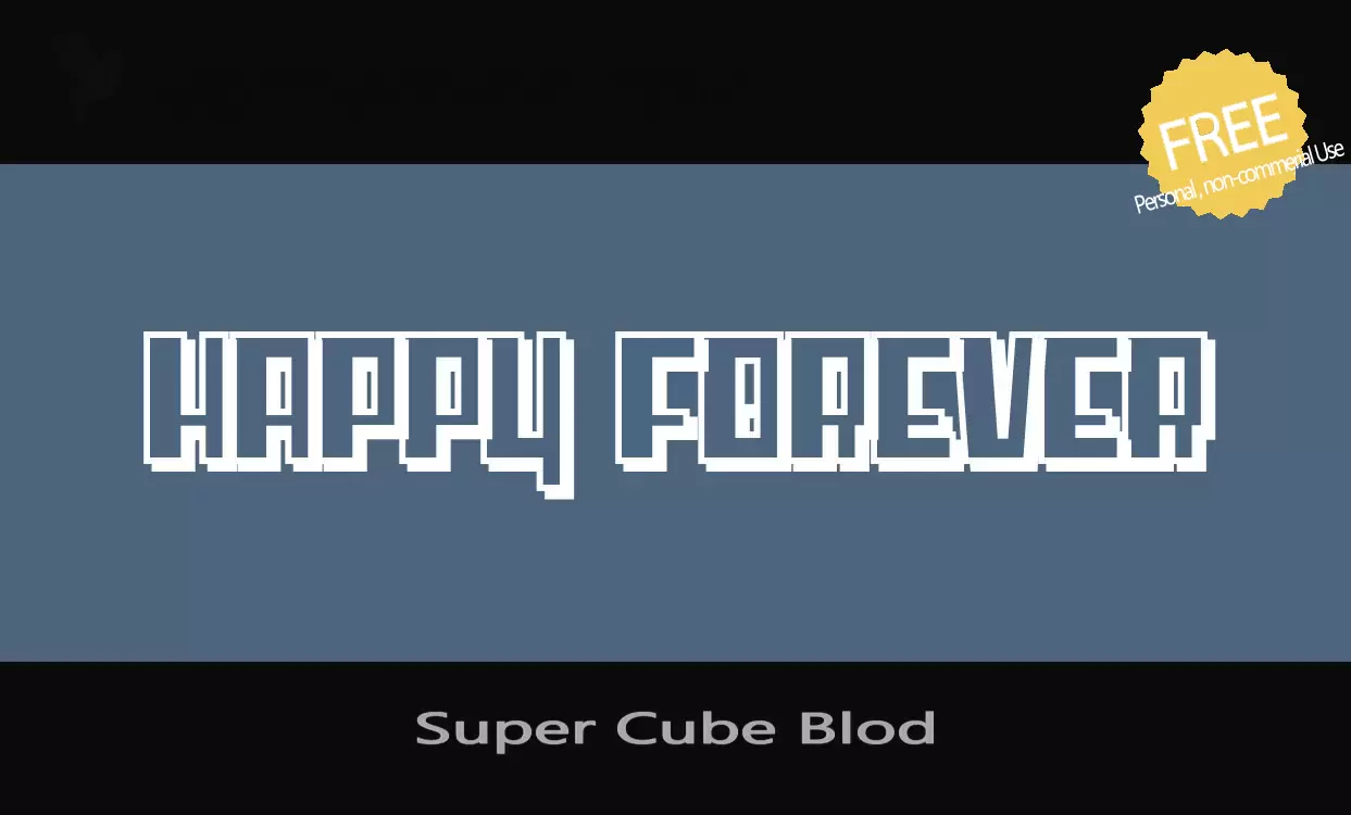 Font Sample of Super-Cube-Blod