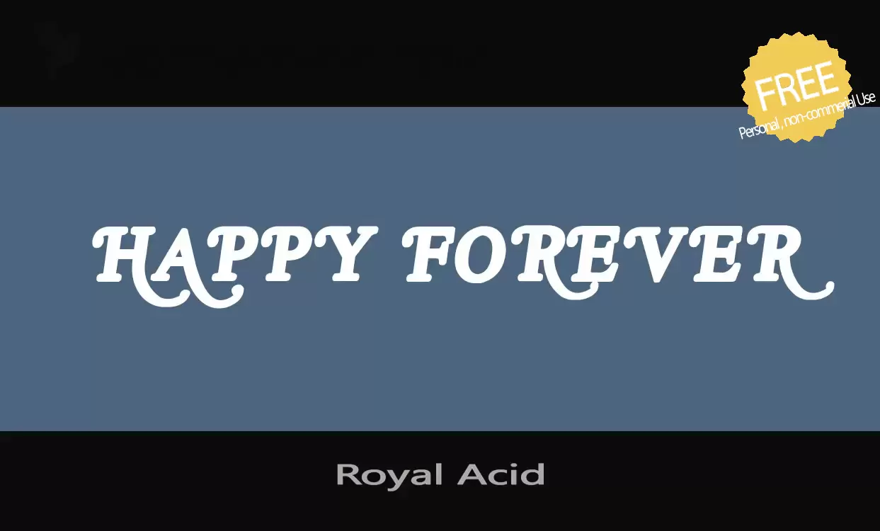 「Royal-Acid」字体效果图