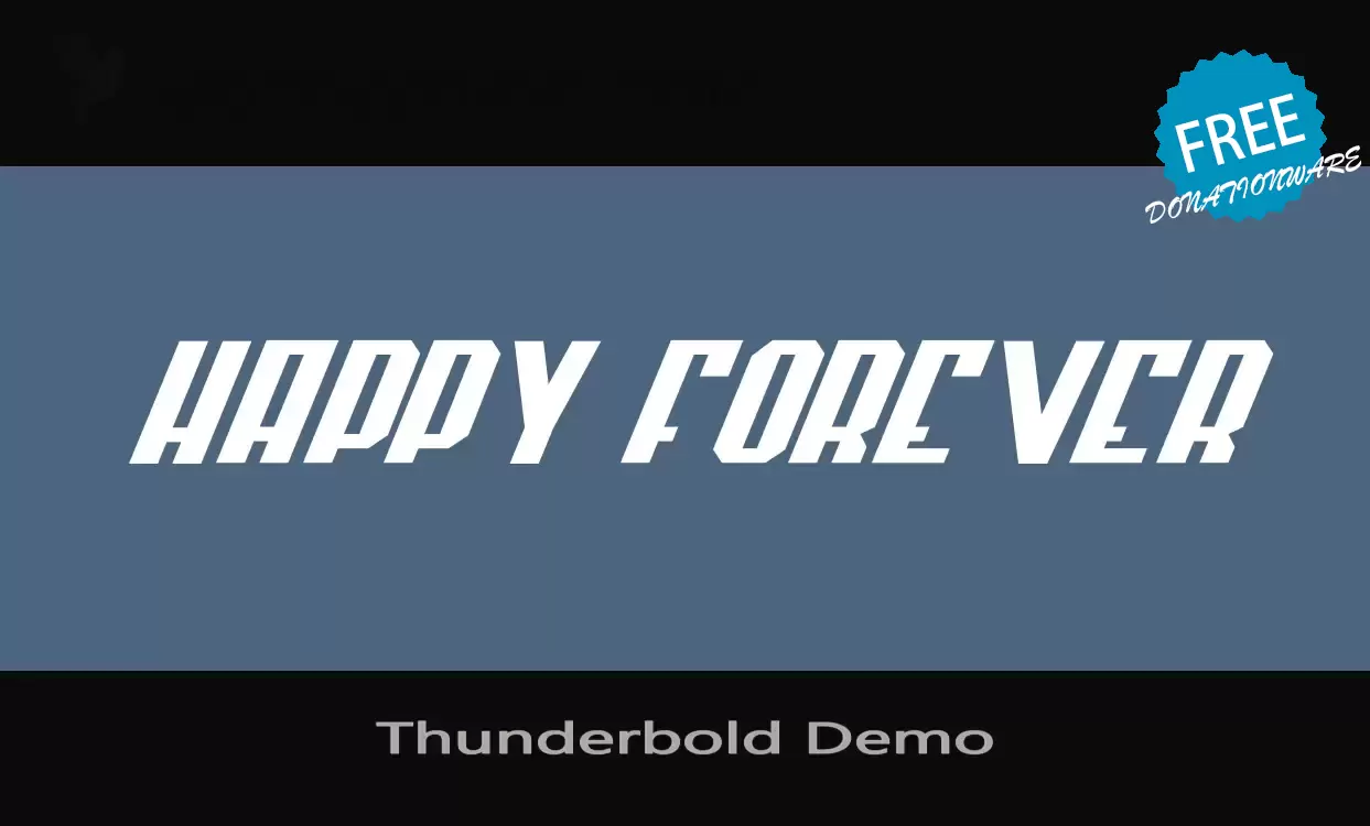 「Thunderbold-Demo」字体效果图