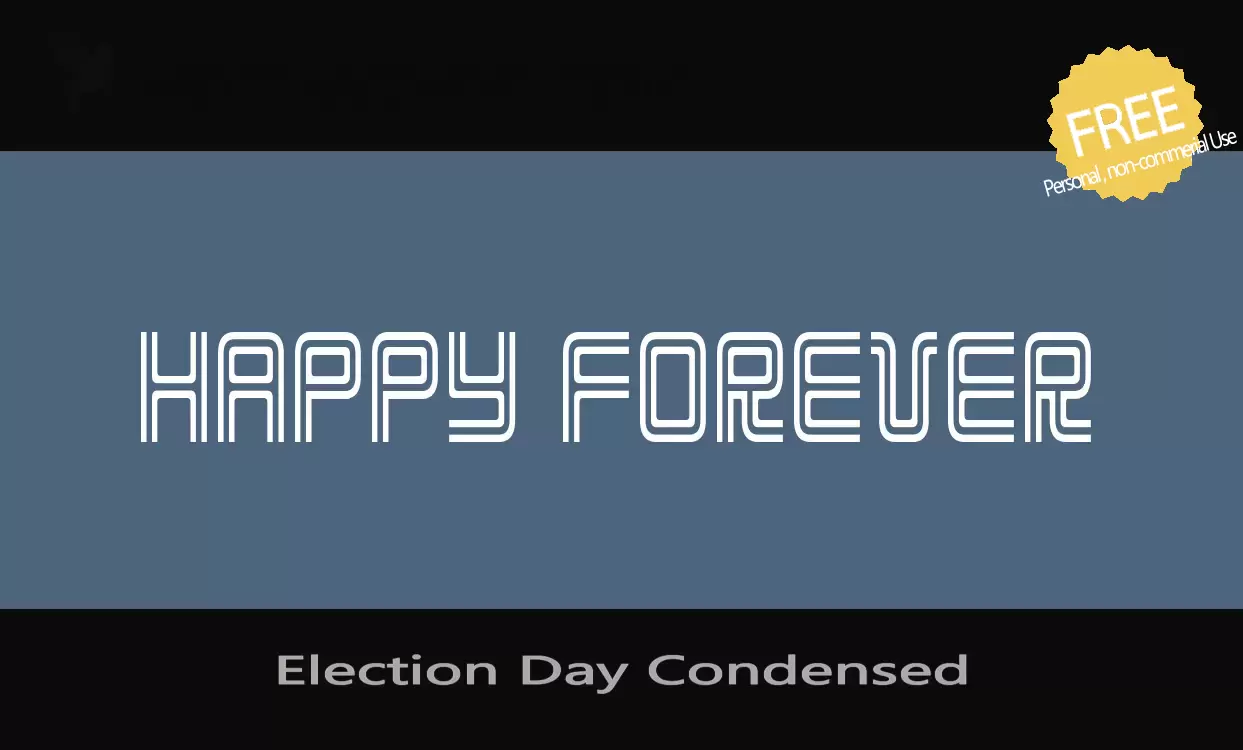 Font Sample of Election-Day-Condensed