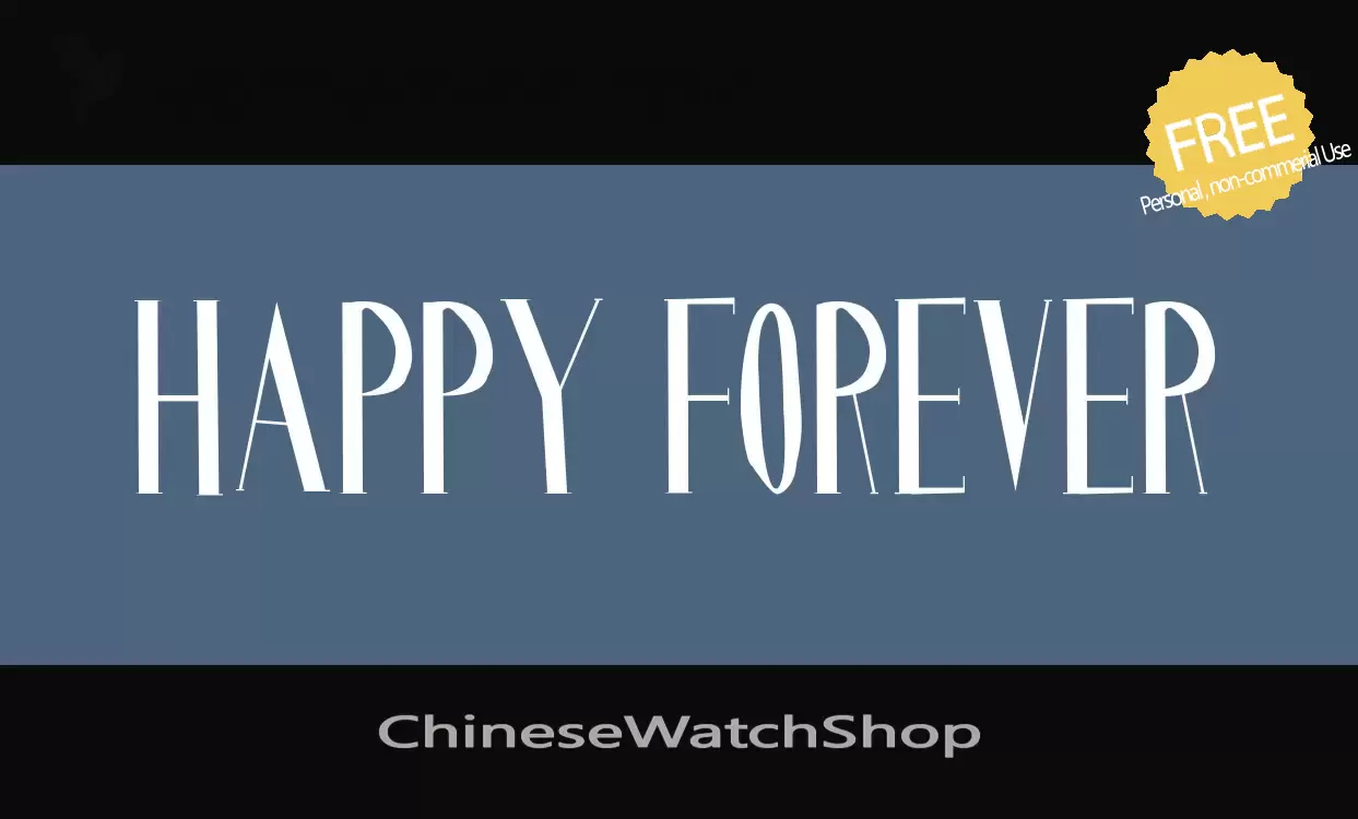 Font Sample of ChineseWatchShop