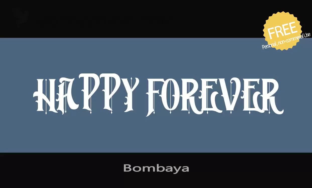 Font Sample of Bombaya